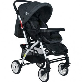 4 Baby Active AB-320 Çift Yönlü Katlanabilir 360 Derece Dönen Tam Yatar Kabin Tipi Puset Bebek Arabası Füme