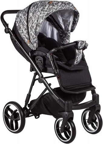 Baby Merc La Rosa Çift Yönlü Katlanabilir Tek Elle Kapanan 360 Derece Dönen Tam Yatar Travel Sistem Bebek Arabası Gri