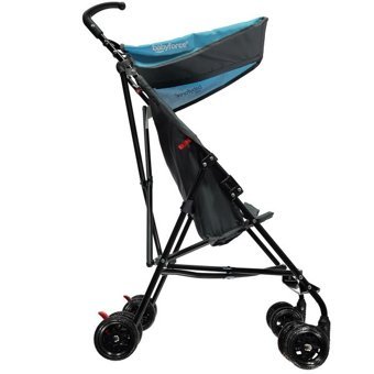 Baby Force Katlanabilir Tek Elle Kapanan 360 Derece Dönen Kabin Tipi Baston Bebek Arabası Mavi