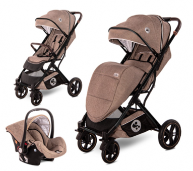 Lorelli Storm Katlanabilir Tek Elle Kapanan 360 Derece Dönen Kabin Tipi Travel Sistem Bebek Arabası Bej