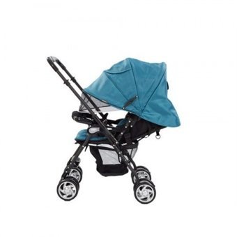 Sunny Baby SB-315 Smart Çift Yönlü Katlanabilir 360 Derece Dönen Tam Yatar Kabin Tipi Puset Bebek Arabası Mavi