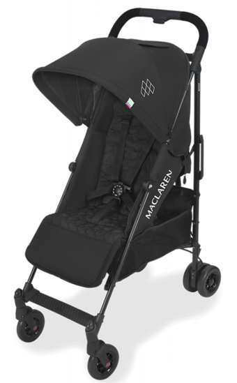 Maclaren Quest Arc Katlanabilir Tek Elle Kapanan 360 Derece Dönen Tam Yatar Kabin Tipi Baston Bebek Arabası Siyah
