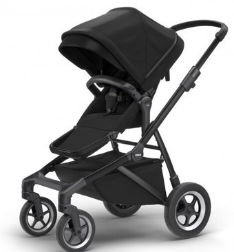 Thule Sleek Çift Yönlü Katlanabilir 360 Derece Dönen Tam Yatar Puset Bebek Arabası Siyah