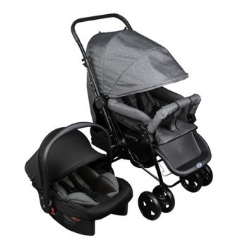 Norfolk Diamond Baby Brugge Çift Yönlü Katlanabilir 360 Derece Dönen Tam Yatar Travel Sistem Bebek Arabası Antrasit