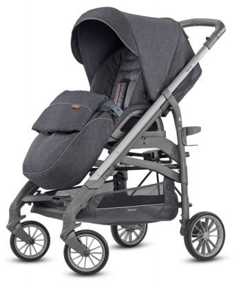 Inglesina Trilogy Çift Yönlü Katlanabilir Tek Elle Kapanan 360 Derece Dönen Tam Yatar Puset Bebek Arabası Siyah