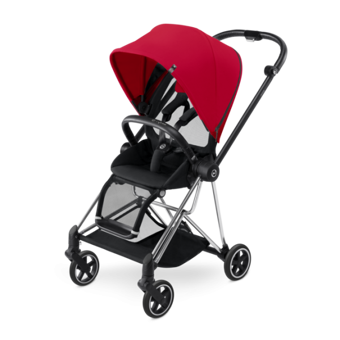 Cybex Mios Çift Yönlü Katlanabilir Tek Elle Kapanan 360 Derece Dönen Tam Yatar Puset Bebek Arabası Kırmızı