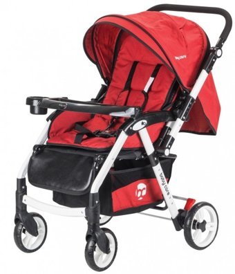Baby Care BC-612 Baleno Çift Yönlü Katlanabilir 360 Derece Dönen Tam Yatar Kabin Tipi Puset Bebek Arabası Gri