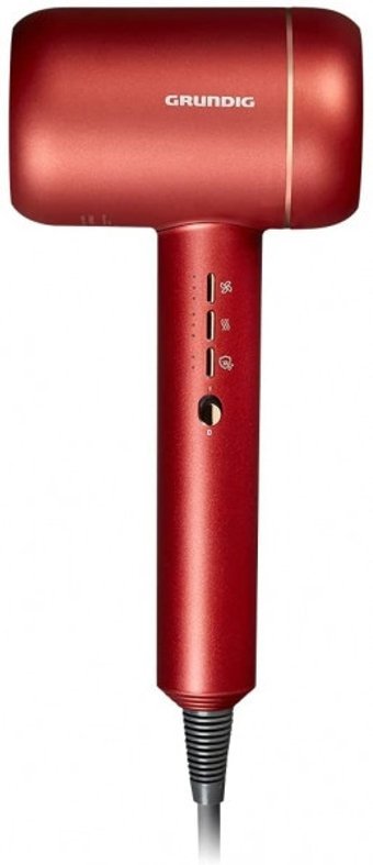 Grundig HD 9980 Sessiz Vigolu İyonlu 1800 W Mini Standart Saç Kurutma Makinesi Kırmızı