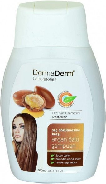 DermaDerm Tüm Saçlar İçin Argan Yağlı Şampuan 300 ml
