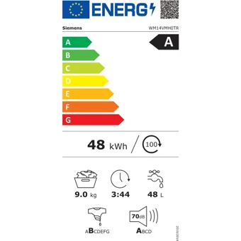 Siemens WM14VMH0TR 9 kg 1400 Devir A Enerji Sınıfı Beyaz Solo Çamaşır Makinesi