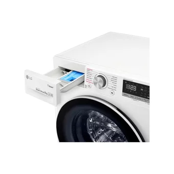 LG F4R5VYW0W 9 kg 1400 Devir D Enerji Sınıfı Buharlı Beyaz Kurutmalı Solo Çamaşır Makinesi