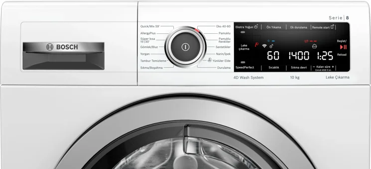 Bosch WAX28M81TR 10 kg 1400 Devir C Enerji Sınıfı Beyaz Solo Çamaşır Makinesi