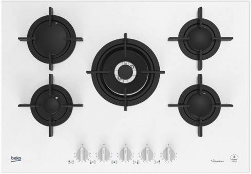 Bosch BOCD T 7520 DWKB Wok Gözlü Gri Cam 5 Gözlü Doğalgazlı Ankastre Ocak