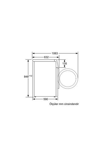 Profilo CMJ1018XTR 8 kg 1000 Devir A+++ Enerji Sınıfı İnox Solo Çamaşır Makinesi