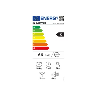 Daewoo D-TR WMI 9122W 9 kg 1200 Devir C Enerji Sınıfı Beyaz Solo Çamaşır Makinesi