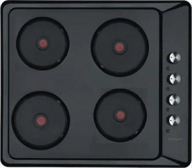 Eminçelik 66252 Emaye 4 Gözlü Elektrikli Ankastre Siyah Ocak