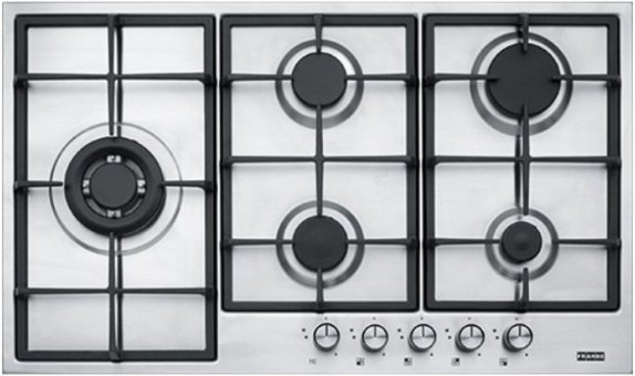 Franke FHNL 905 4G TC XS C 5 Gözlü Paslanmaz Çelik Wok Gözlü Doğalgazlı Ankastre Inox Ocak