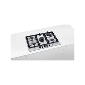 Bosch PCQ7A5M90 5 Gözlü Paslanmaz Çelik Wok Gözlü Doğalgazlı Ankastre Inox Ocak