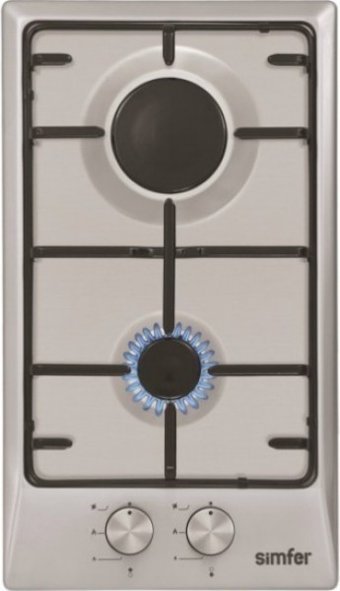 Simfer 3250 Inox 2 Gözlü Doğalgazlı Ankastre Inox Ocak