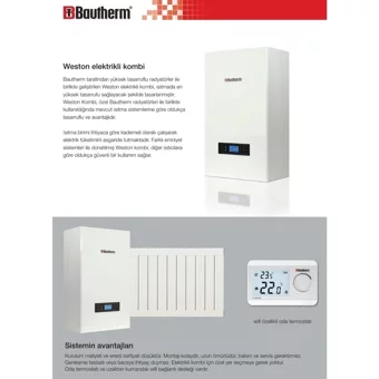 Bautherm Weston 7.5 Kw Hermetik Elektrikli Kombi