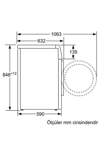 Siemens WM10J181TR 8 kg 1000 Devir C Enerji Sınıfı Beyaz Solo Çamaşır Makinesi