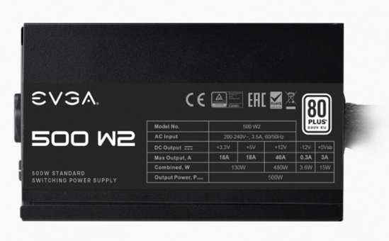 Evga W2 500 W 80+ Gold Tam Modüler Powersupply