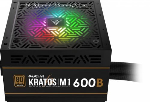 Gamdias Kratos M1 600 W RGB 80+ Gold Tam Modüler Powersupply