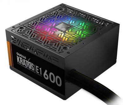 Gamdias Kratos E1 600 W RGB 80+ Gold Tam Modüler Powersupply
