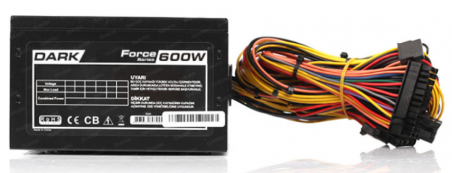 Dark Force 600 W 80+ Gold Tam Modüler Powersupply