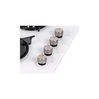Vestel AO-6104 B Beyaz Cam 4 Gözlü Doğalgazlı Ankastre Ocak