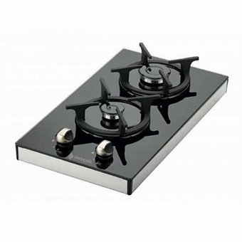 Eminçelik 41125 DG Siyah Cam 2 Gözlü Doğalgazlı Set Üstü Ocak