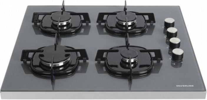 Silverline FS5425S01 Gri Cam 4 Gözlü Doğalgazlı Set Üstü Ocak