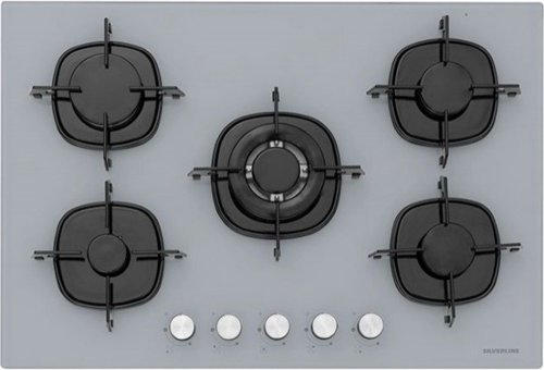 Silverline CS5365S01 Wok Gözlü Gri Cam 5 Gözlü Doğalgazlı Ankastre Ocak