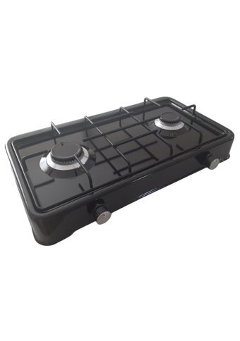 Erato Emaye 2 Gözlü Tüplü Set Üstü Siyah Ocak
