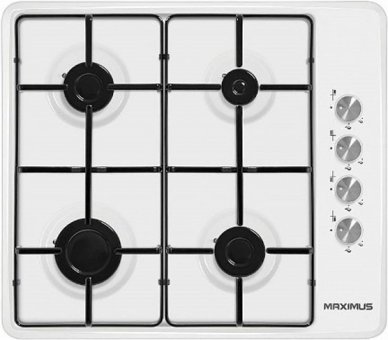 Minisan Maximus MX-6401 4 Gözlü Metal Wok Gözlü Doğalgazlı Set Üstü Beyaz Ocak
