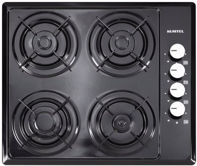 Luxell M6-40 BF Emaye 4 Gözlü Doğalgazlı Ankastre Siyah Ocak