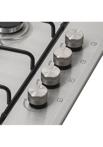 Vestel AO-6004 YX Emaye 4 Gözlü Doğalgazlı Ankastre Inox Ocak