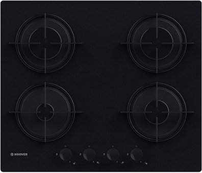 Hoover HVW6MBB Siyah Cam 4 Gözlü Doğalgazlı Ankastre Ocak