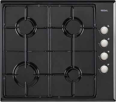 Regal AO 6040 S Emaye 4 Gözlü Doğalgazlı Ankastre Siyah Ocak