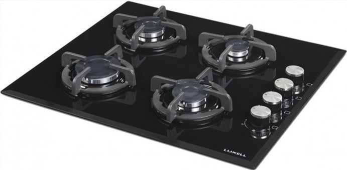 Luxell LX-40 TAHDF Siyah Cam 4 Gözlü Doğalgazlı Ankastre Ocak