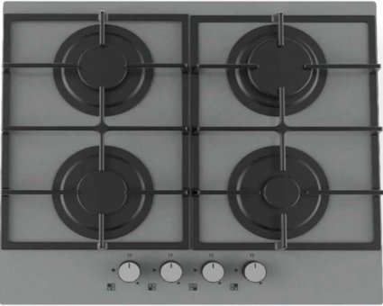 Vinola 6170-15 G Gri Cam 4 Gözlü Doğalgazlı Ankastre Ocak