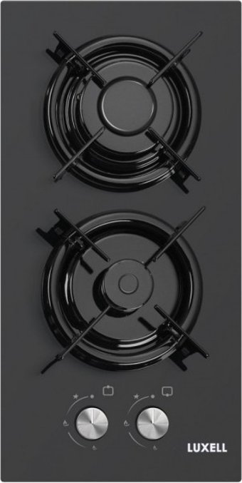 Luxell C3-10WF Siyah Cam 2 Gözlü Doğalgazlı Ankastre Ocak