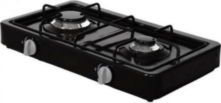 Golden Gas Metal 2 Gözlü Tüplü Set Üstü Siyah Ocak