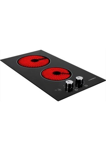 Luxell V3-02 P Vitroseramik 2 Gözlü Elektrikli Ankastre Siyah Ocak