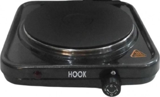Hook HK-201 Emaye 1 Gözlü Elektrikli Set Üstü Antrasit Ocak