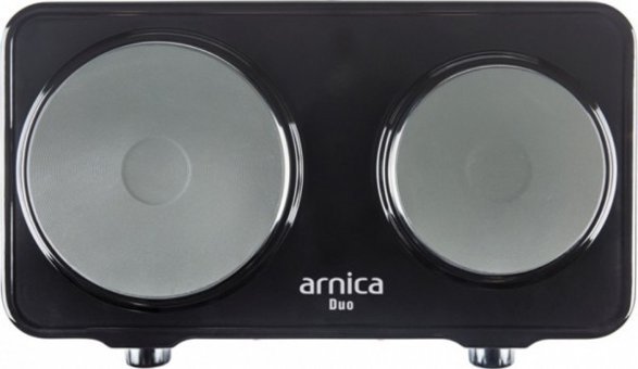 Arnica Duo GH25040 Metal 2 Gözlü Elektrikli Set Üstü Siyah Ocak