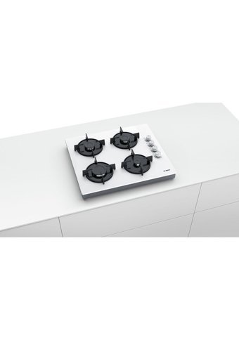 Bosch POP0C2B10L Beyaz Cam 4 Gözlü Doğalgazlı Set Üstü Ocak