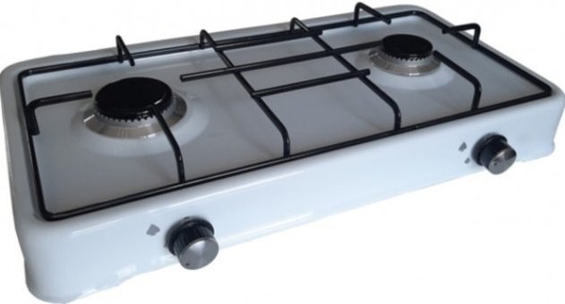 Erato Emaye 2 Gözlü Doğalgazlı Set Üstü Beyaz Ocak
