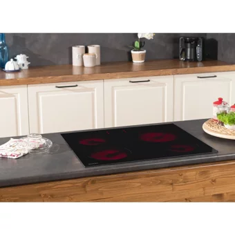 Vestel AO-6330 S Vitroseramik 4 Gözlü Dokunmatik Elektrikli Ankastre Siyah Ocak
