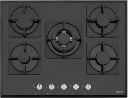 Franke FHNS 705 4G TC BK C Wok Gözlü Siyah Cam 5 Gözlü Doğalgazlı Ankastre Ocak